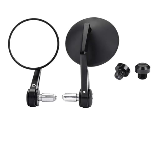 NRTNRFQW Motorrad-Rückspiegel Motorradspiegel Runder Bar-Endspiegel Cafe Racer Für MT09 MT07(002) von NRTNRFQW