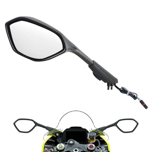 NRTNRFQW Motorrad-Rückspiegel S1000RR M1000RR S 1000RR K67 M1000 RR K66 2019–2024 Motorrad-Rückspiegel, Seitenspiegel, LED-Signalanzeige(1pcs Left) von NRTNRFQW