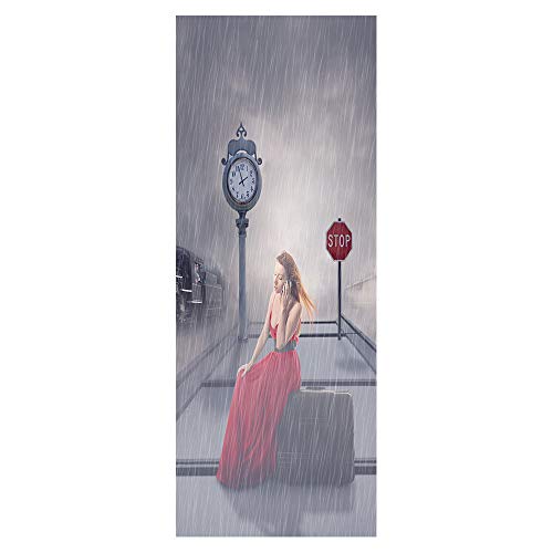 NSDX Türtapete Selbstklebend Station Beauty 3D Türaufkleber DIY Home Decor Decals Selbstklebende Tapete An Der Tür Wasserdichtes Wandbild Für Schlafzimmer Tür Renovierung von NSDX