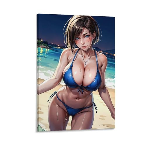 NSKDJSE Poster "Resident Evil Jill", Valentinstagsposter (12) auf Leinwand, Schlafzimmer, Dekoration, Landschaft, Büro, Raumdekoration, Geschenk, 20 x 30 cm von NSKDJSE