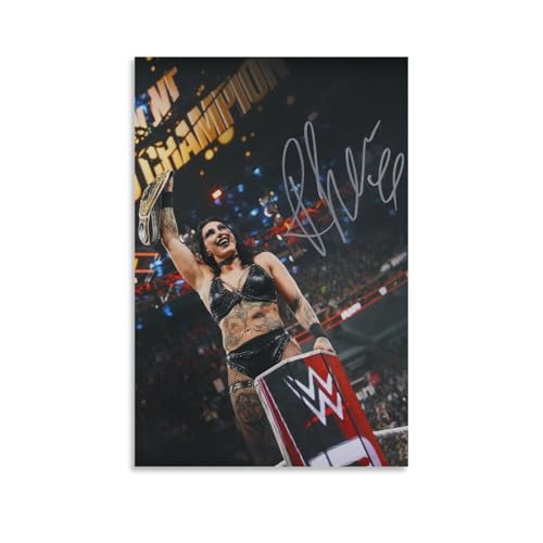 NSKDJSE Wrestler Rhea Ripley Autogramm-Poster (2), Leinwand-Poster, Schlafzimmerdekoration, Landschaft, Büro, Raumdekoration, Geschenk, 30 x 45 cm von NSKDJSE