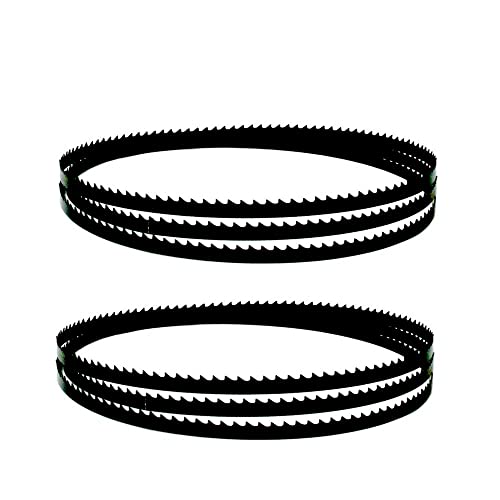 Bandsägeblätter, 2 Stück Carbon-Bandsägeblätter 1434 x 6,35 x 0,35 mm 6 10 14 TPI Bandsäge Holzbearbeitungswerkzeuge for Burgess BK3, REX0N, Woody(10tpi) von NSNYDNZ