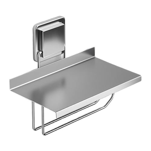 Duschregale, Toilettenpapierhalter aus Edelstahl zur Wandmontage mit Ablage, ohne Bohren, for Badezimmer, Silber oder Schwarz Duschregale, Toilettenpapierhalter aus Edelstahl zur Wandmontage mit Ablage, ohne Bohren, for Badezimmer, Silber oder Schwarz von NSNYDNZ