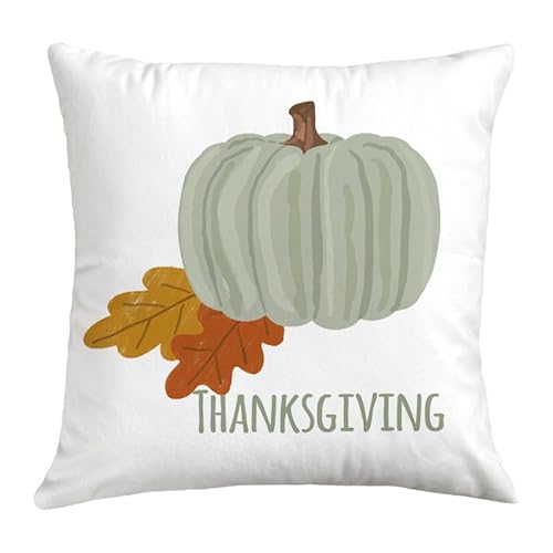 Herbstdeko, Cushion Covers 60cm x Pineapple Yellow Invisible Zipper Sofa Cushions Outdoor Garden Linen Decorative Pillows for Home Office(Thanksgiving Green,(40x40cm)) von NSNYDNZ