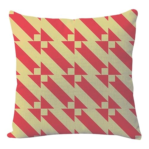 Herbstdeko, Kissenbezüge, 40 cm x, beige, rote, unsichtbarer Reißverschluss, Sofakissen, Outdoor-Kissen, Gartenkissen, dekorative Kissen, quadratischer Kissenbezug(Beige Red,(50x50cm)) von NSNYDNZ