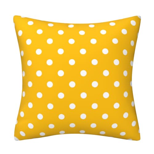 Herbstdeko, Kissenbezüge, 45 x cm, gepunktet, gelbe, unsichtbarer Reißverschluss, Sofakissen, Outdoor-Kissen, Gartenkissen, dekorative Kissen, quadratische(Dot Yellow,(40x40cm)) von NSNYDNZ