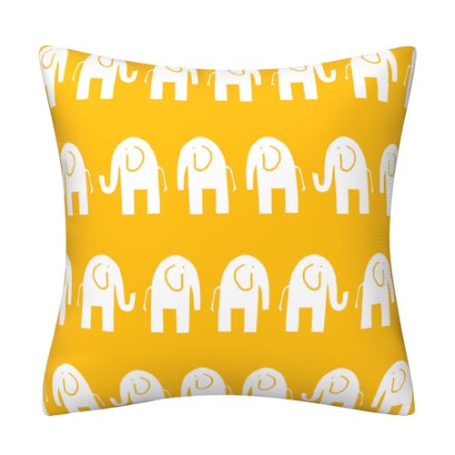 Herbstdeko, Kissenbezüge, 45 x cm, gepunktet, gelbe, unsichtbarer Reißverschluss, Sofakissen, Outdoor-Kissen, Gartenkissen, dekorative Kissen, quadratische(Elephant Yellow,(60x60cm)) von NSNYDNZ