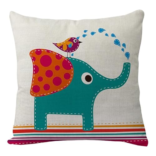 Herbstdeko, Kissenbezüge, 45 x cm, olivgrüne Eulen-Kissenbezüge, unsichtbarer Reißverschluss, Sofakissen, Outdoor-Kissen, Gartenkissen, dekorative Kissen, quadratische(Green Red Elephants,(40x40cm)) Herbstdeko, Kissenbezüge, 45 x cm, olivgrüne Eulen-Kissenbezüge, unsichtbarer Reißverschluss, Sofakissen, Outdoor-Kissen, Gartenkissen, dekorative Kissen, quadratische(Green Red Elephants,(40x40cm)) von NSNYDNZ