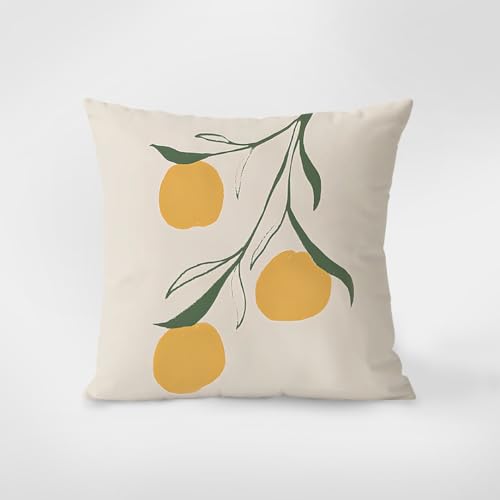 Herbstdeko, Kissenbezüge, 50 cm x, gelb-beige, unsichtbarer Reißverschluss, Sofakissen, Outdoor-Kissen, Gartenkissen, dekorative Kissen, quadratische(Green Yellow Lemon,(45x45cm)) von NSNYDNZ