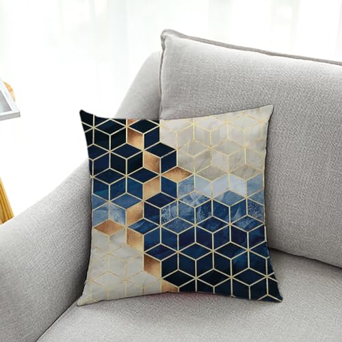 Herbstdeko, Kissenbezüge, elegante Geometrie, Outdoor-Kissen, 4er-Set, Sofakissen, Gartenkissen, Outdoor-Kissenbezüge, Schlafzimmer, Büro, Auto, dekorative, 60 cm x(Elegant Geometry,40 x 40 cm) von NSNYDNZ
