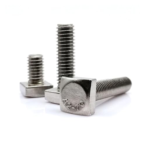 Industrielle Vierkantschrauben, 2 stücke M6 M8 GB35 304 A2-70 Edelstahl Flache Quadratische Foursquare Quadrate Form Typ Kopf Schraube Bolzen(2pcs M8x40mm) von NSNYDNZ