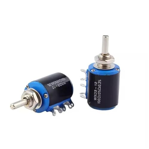 Potentiometer, WXD3-12 Multi Turn Wirewound Potentiometer 5 Turn Einstellbarer Widerstand Schieberheostat 1St von NSNYDNZ