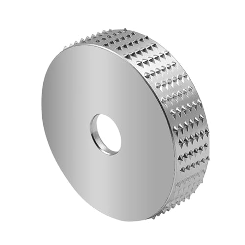 Schleifrad, Runde Holzwinkel-Schleifscheibe, Schleifen, Schnitzen, Rotationswerkzeug, Schleifscheibe, 75 mm, Winkelschleifer, Raspelscheibe, Wolframkarbidbeschichtung(Silver 16mm) von NSNYDNZ
