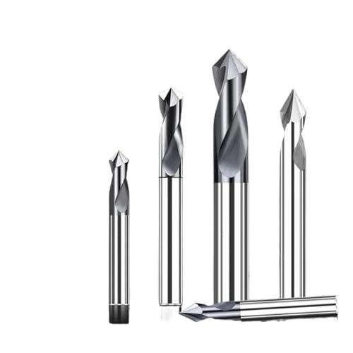 Senkbohrer-Set, 60 90 120 Grad 0,5–20 mm Fasenfräser Stub Start Center Bit Router Fräsen Hartmetall-Schaftfräser, for Aluminium(D1.5XR120X50L) von NSNYDNZ