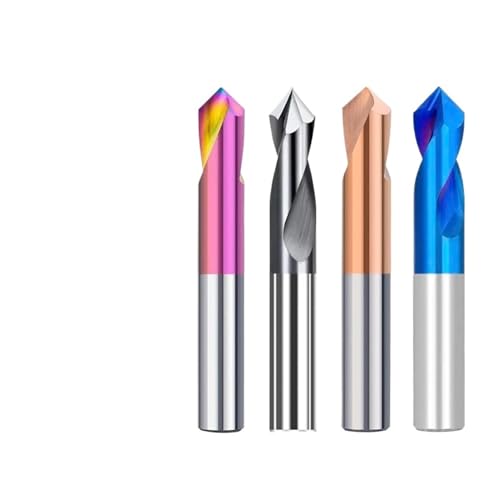 Senkbohrer-Set, 90 Grad 2-12 mm Fasenfräser Stub Start Center Bit Router Fräsen Hartmetall-Schaftfräser(ALTIAN,8X8X60L-5PCS) von NSNYDNZ