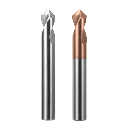 Senkbohrer-Set, Fräsen Fase Schaftfräser Legierung Beschichtung Wolfram Stahl Werkzeug HRC55 Aluminium Zentrierung Punkt Hartmetall Anfasen Zu(D5xR120x50L) von NSNYDNZ