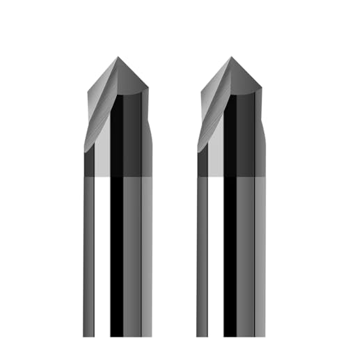 Senkbohrer-Set, Gerade Nut Fasen Fräsen Schaftfräser 60 90 120 Grad Beschichtet 3 Flöte Hartmetall(D8xR60x60L) von NSNYDNZ