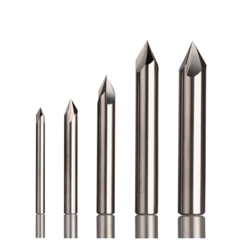 Senkbohrer-Set, Wolframkarbid-Senker-Bit, Fasenfräsen for Aluminiumkupfer, 60 90 120 Grad Entgratungs-Schaftfräser(1PC-ECN3F-D10.0-R60) von NSNYDNZ