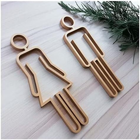 Toilettenschild, Acryl-Badezimmerschild for Männer und Frauen, Figuren-Set – modernes Toilettenschild for Badezimmer-Türschilder (Gold)(Onecolor) von NSNYDNZ