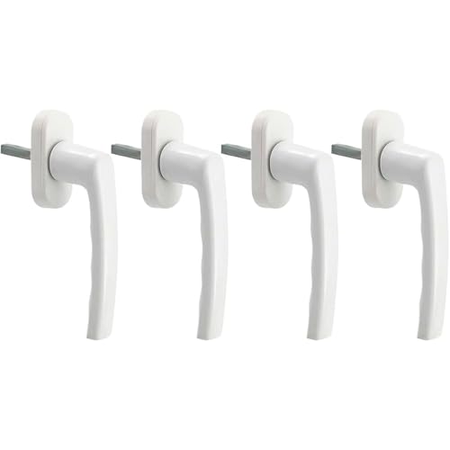 Universelle Fenstergriffe, 4-teilige Inline-Universal-Fenstergriffe, Aluminiumgriff passend for links- und rechtshändige Fenster, Ersatz-Fenstergriffe von NSNYDNZ