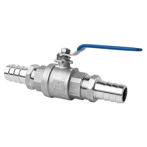 Wasserabsperrventil Edelstahlventil, 1 STK 8 mm 10 12 13 14 15 16 19 20 25 Außendurchmesser Schlauchanschluss 304 Edelstahl Zweiwege-Ablasskugelhahn for Wasser(DN20,13MM) von NSNYDNZ