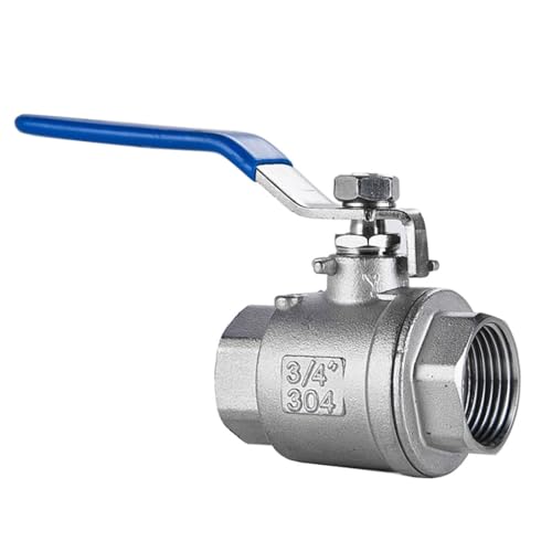 Wasserabsperrventil Edelstahlventil, 1 STK. Edelstahl-Kugelhahn, 1/4"" 3/8"" 1/2"" 3/4"" 1"" 2-teiliger Wasser-Innengewinde-Rohrventilschalter DN8-DN40(0.75 Inch) von NSNYDNZ