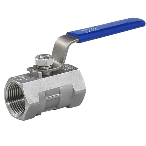 Wasserabsperrventil Edelstahlventil, 1 Stück Edelstahl 1/4"" 3/8"" 1/2"" 3/4"" 1"" 1-1/4"" 1-1/2"" Ventile mit Innengewinde, SS304 2P Volldurchgangs-Kugelhahn Vinylgriff(1 Inch) von NSNYDNZ