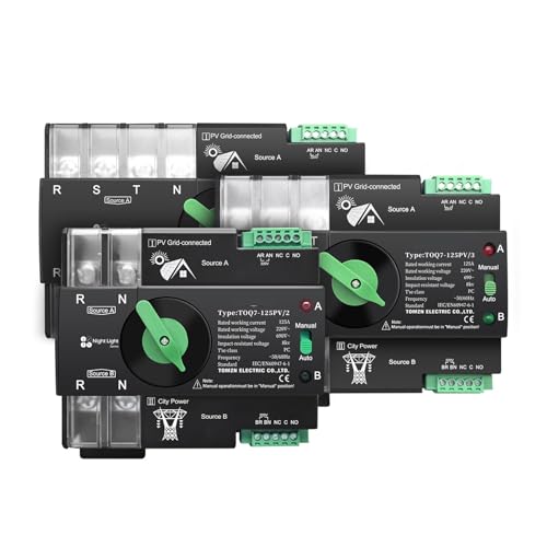 1PC Din Rail 4P L N 220V-230V 100A Dual Power Automatic Transfer Electrical Selector Switch Uninterrupted von NSPKZXTTGF