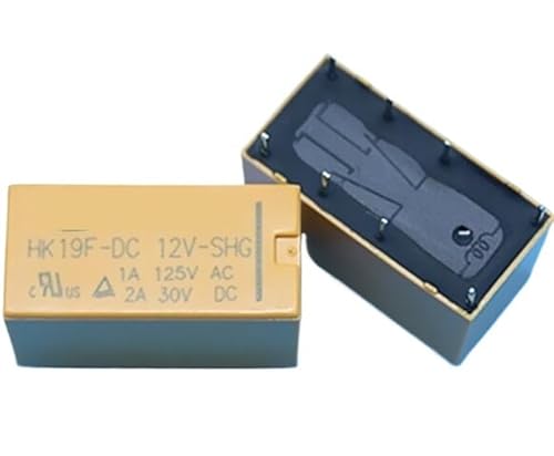 5pcs SHG 12vdc Coil DPDT 8 Pin 2NO 2NC Power Relays PCB Type HK19F von NSPKZXTTGF