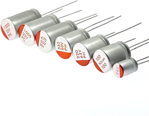 Kondensator-Kit Polymer-Festkondensator 6,3 V, 10 V, 16 V, 25 V, 35 V, 50 V, 100 V, 4,7 uF, 10 uF, 22 uF, 33 uF, 47 uF, 68 uF, 100 uF, 220 uF, 270 uF, 330 uF, 470 uF, 1000 uF, 2200 uF LIIFEIOYIN (Siz von NSPKZXTTGF