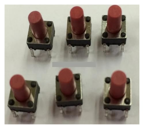 NSPKZXTTGF 100pcs 6 * 6 * 9.5mm 4pin Tactile Push Button Switch Horizontal Direct Plug-in Button Red Button Key Switch NSPKZXTTGF 100pcs 6 * 6 * 9.5mm 4pin Tactile Push Button Switch Horizontal Direct Plug-in Button Red Button Key Switch von NSPKZXTTGF