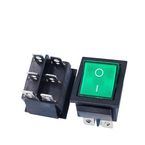 NSPKZXTTGF 10pcs KCD4 Green Rocker Switch 6 Pins Boat Shaped 16A 250V Green Light Lamp Push Button Electrical Selector ON-Off NSPKZXTTGF 10pcs KCD4 Green Rocker Switch 6 Pins Boat Shaped 16A 250V Green Light Lamp Push Button Electrical Selector ON-Off von NSPKZXTTGF