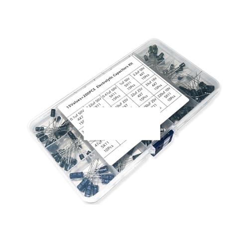 NSPKZXTTGF 15Kinds Electrolytic Capacitor Organization Storage 200PCS/LOT 0.1-220uF Capacitors Assortment Box Kit NSPKZXTTGF 15Kinds Electrolytic Capacitor Organization Storage 200PCS/LOT 0.1-220uF Capacitors Assortment Box Kit von NSPKZXTTGF