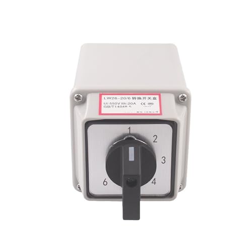 NSPKZXTTGF 20A Changeover Rotary Switch LW26-20/6M YMW26 with Box 6 Gears 6 Sections 2 Wires 6-Way Power Supply Voltage Signal NSPKZXTTGF 20A Changeover Rotary Switch LW26-20/6M YMW26 with Box 6 Gears 6 Sections 2 Wires 6-Way Power Supply Voltage Signal von NSPKZXTTGF