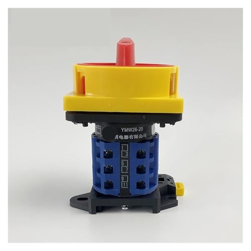 NSPKZXTTGF 20A DIN Rail Mounted Changeover Rotary LW26GS-20/3 Rotate Power Cut-Off Knob Isolation Master 2 Positions 3 Poles Cam Switch von NSPKZXTTGF