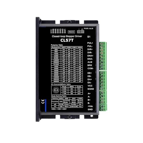 NSPKZXTTGF CL57T-V41 Closed Loop Stepper Driver 2 Phase 0-8.0A 24-48VDC for Nema 17 Nema 23 Nema 24 Stepper Electronic Starter von NSPKZXTTGF