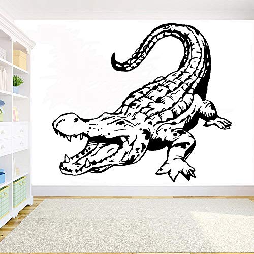 NSRJDSYT Alligator Wandtattoo Krokodil Vinyl Aufkleber Home Decor Tier Wandbild Schlafzimmer Wandkunst Wandbilder Abnehmbare DIY Aufkleber 57x42cm von NSRJDSYT