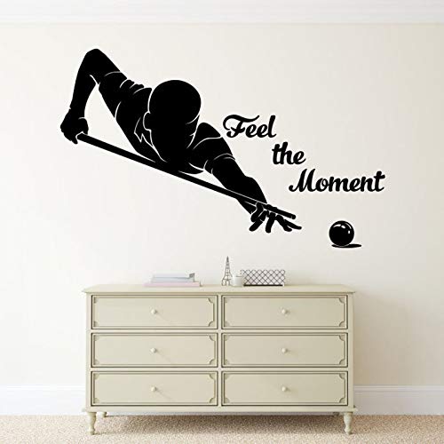 NSRJDSYT Billard Sport Wandtattoo Motivation Zitate Fühlen Sie den Moment Billard Spieler Wandaufkleber Vinyl für Home Interior Decor 93x57cm NSRJDSYT Billard Sport Wandtattoo Motivation Zitate Fühlen Sie den Moment Billard Spieler Wandaufkleber Vinyl für Home Interior Decor 93x57cm von NSRJDSYT