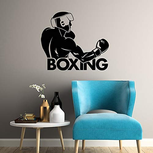 NSRJDSYT Boxen Boxer Poster Vinyl Wandaufkleber Boxer Fight Club Kampfsport DIY Aufkleber Schlafzimmer Wohnzimmer Dekoration Mura 48x42cm von NSRJDSYT