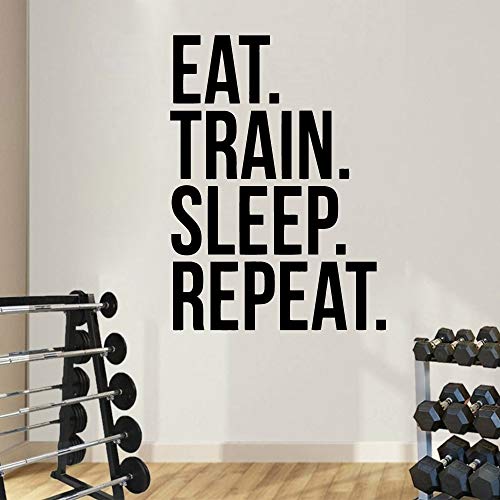 NSRJDSYT Fitness Slogan Home Decor Vinyl Wandaufkleber Abnehmbare Vinyl Wandbild Wallpaper Art Decals 57x78cm von NSRJDSYT