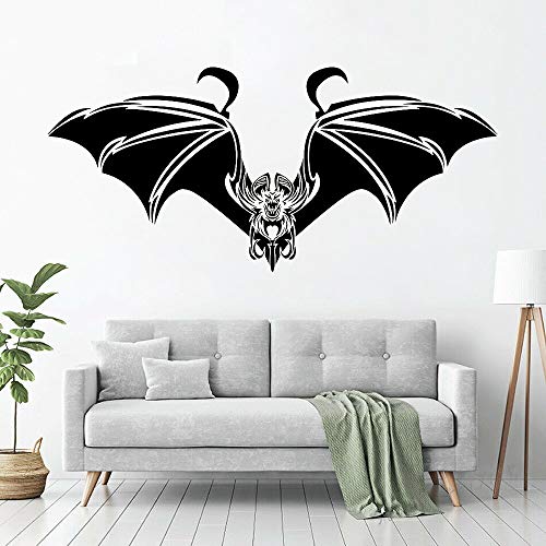 NSRJDSYT Fledermaus Wandtattoo Vampir Fledermaus Wandaufkleber Vinyl Aufkleber für Home Interior Design Kunst Wandbilder Schlafzimmer Dekoration Zubehör 124x57cm von NSRJDSYT