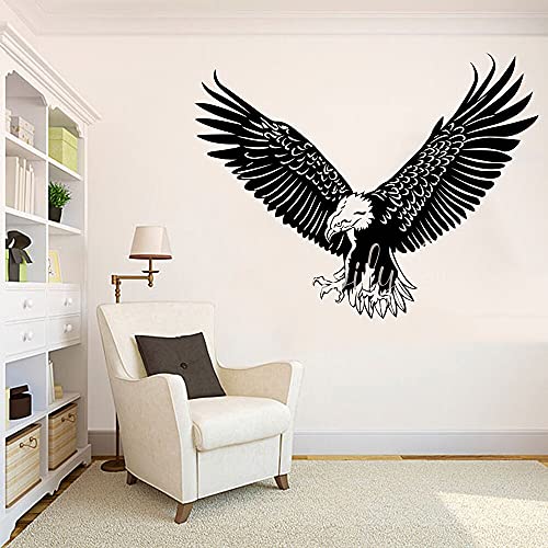 NSRJDSYT Fliegender Adler Wandtattoo Wildlife Room Decor Vinyl Aufkleber Tier Patriotische Wandaufkleber Vogel Schlafzimmer Kinderzimmer Wandbilder 91x71cm von NSRJDSYT