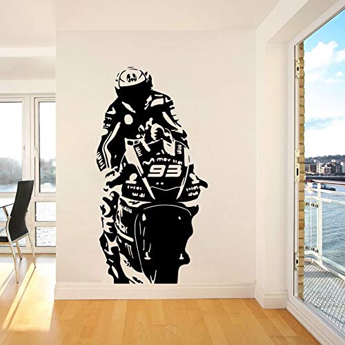 NSRJDSYT Große Motorrad Wandtattoo 93 Brike Vinyl Wandaufkleber Moderne Aufkleber für Wohnzimmer Dekoration Aufkleber Schlafzimmer Dekor 80x42cm von NSRJDSYT