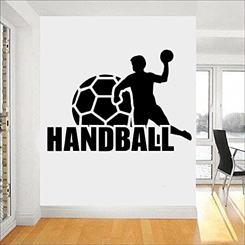 NSRJDSYT Handball Wandtattoo Ball Sport Kunst Dekoration Jungen Spielzimmer Vinyl Kinderzimmer Innen Wandaufkleber Fitnessraum 80x57cm von NSRJDSYT