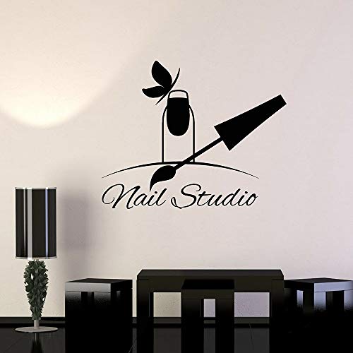 NSRJDSYT Nagelstudio Vinyl Wandtattoo Maniküre Schönheitssalon Schild Wandaufkleber Dekoration Zubehör Für Wohnzimmer 74x91cm von NSRJDSYT