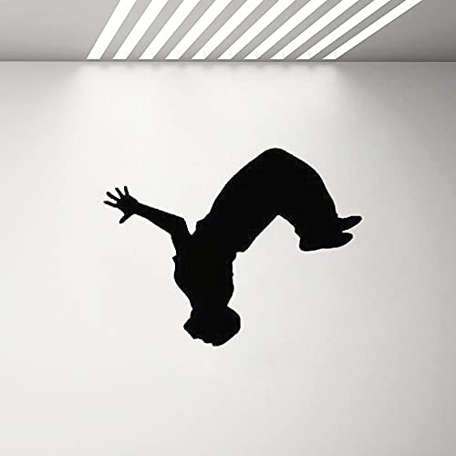 NSRJDSYT Parkour Wandtattoo Jungen Schlafzimmer Aufkleber Street Sport Vinyl Kunst Wandaufkleber Dekoration Wand Poster Wandbild Modern 91x71cm von NSRJDSYT