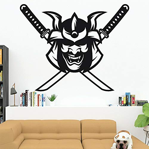 NSRJDSYT Samurai Wandtattoo Samurai Schwert Ninja Gaming Wandaufkleber für Jungen Zimmer Teenager Schlafzimmer Dekor Vinyl Wallpaper 42x34cm von NSRJDSYT