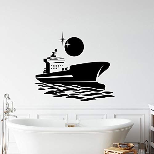 NSRJDSYT Schiffe Wandaufkleber Steamship Decal Kreuzfahrtschiff Home Decor Ocean Night Stars Aufkleber Kinder Schlafzimmer Wohnzimmer Dekoration 42x48cm von NSRJDSYT