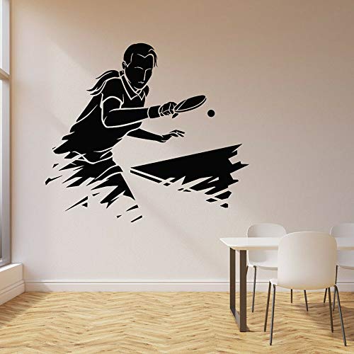 NSRJDSYT Spielen Sie Ping Pong Wandtattoo Sport Tischtennis Athlet Spiel Vinyl Fensteraufkleber Stadion Teens Schlafzimmer Wohnkultur Kunstwand 75x84cm von NSRJDSYT