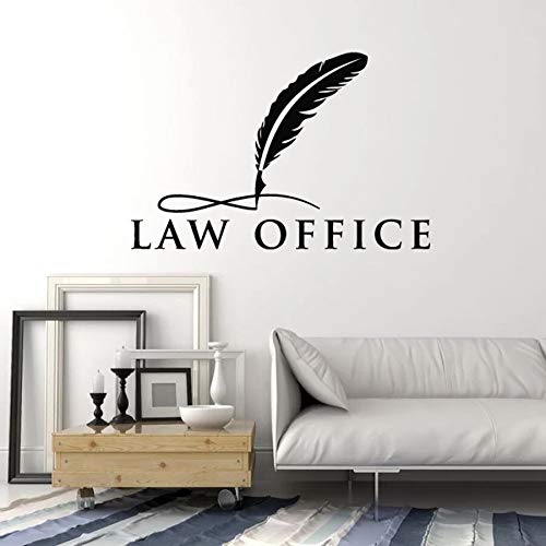 NSRJDSYT Stift Wandtattoo Worte Anwaltskanzlei Studio Gesetzgebung Juristisches Service-Center Innendekor Vinyl Aufkleber Kunst Wandbild 42x63cm von NSRJDSYT